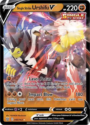 Single Strike Urshifu V card from SWSH05: Battle Styles