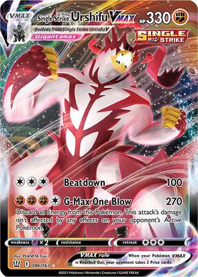 Single Strike Urshifu VMAX card from SWSH05: Battle Styles
