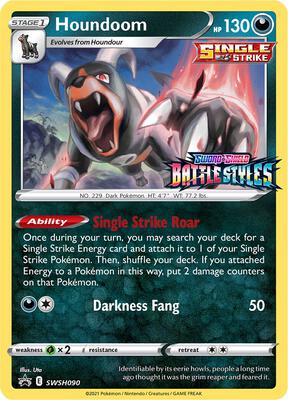 Houndoom - SWSH090 (Prerelease) card from SWSH: Sword & Shield Promo Cards
