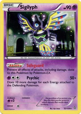 Sigilyph - 52/124 (Cosmos Holo) card from Blister Exclusives