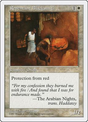 Repentant Blacksmith card from Fifth Edition