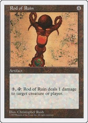 Rod of Ruin card from Fifth Edition