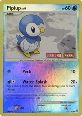 Piplup - 93/130 [Diamond and Pearl] card from Burger King Promos