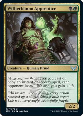 Witherbloom Apprentice card from Strixhaven: School of Mages