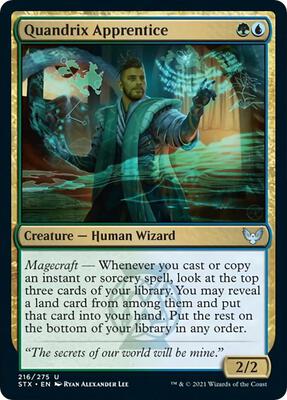 Quandrix Apprentice card from Strixhaven: School of Mages