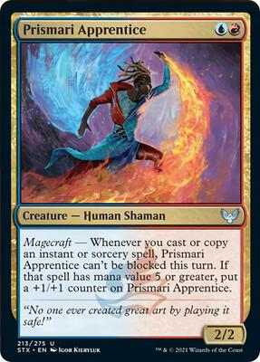 Prismari Apprentice card from Strixhaven: School of Mages