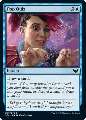 Pop Quiz card from Strixhaven: School of Mages