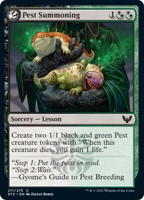 Pest Summoning card from Strixhaven: School of Mages