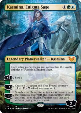 Kasmina, Enigma Sage (Borderless) card from Strixhaven: School of Mages