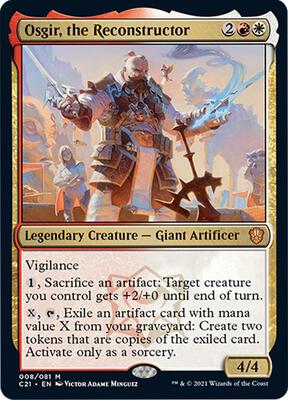 Osgir, the Reconstructor card from Commander 2021