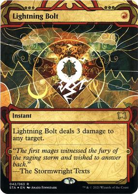 Lightning Bolt (Foil Etched) card from Strixhaven: Mystical Archive