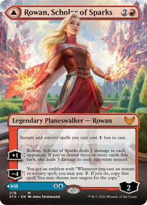 Rowan, Scholar of Sparks (Borderless) card from Strixhaven: School of Mages