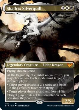 Shadrix Silverquill (Borderless) card from Strixhaven: School of Mages