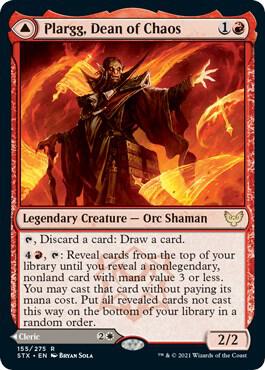 Plargg, Dean of Chaos card from Strixhaven: School of Mages