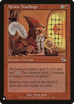 Arcane Teachings card from The List Reprints