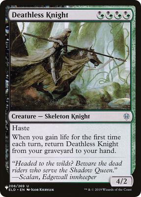 Deathless Knight card from The List Reprints