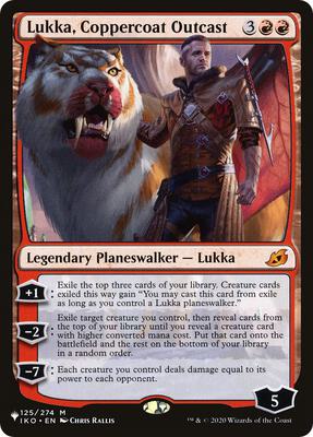 Lukka, Coppercoat Outcast card from The List Reprints