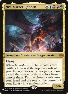 Niv-Mizzet Reborn card from The List Reprints