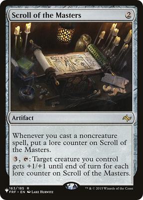 Scroll of the Masters card from The List Reprints
