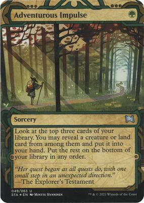 Adventurous Impulse (Foil Etched) card from Strixhaven: Mystical Archive