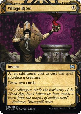 Village Rites (Foil Etched) card from Strixhaven: Mystical Archive