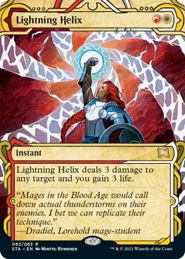 Lightning Helix card from Strixhaven: Mystical Archive