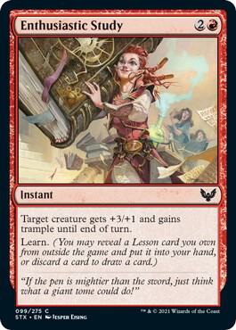 Enthusiastic Study card from Strixhaven: School of Mages