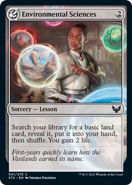 Environmental Sciences card from Strixhaven: School of Mages