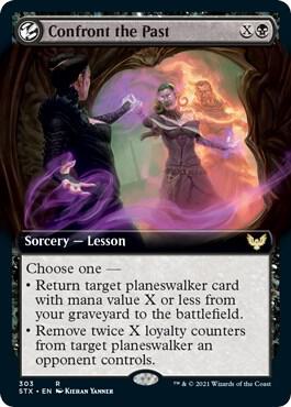 Confront the Past (Extended Art) card from Strixhaven: School of Mages
