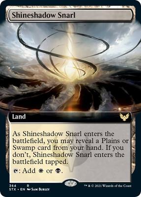 Shineshadow Snarl (Extended Art) card from Strixhaven: School of Mages