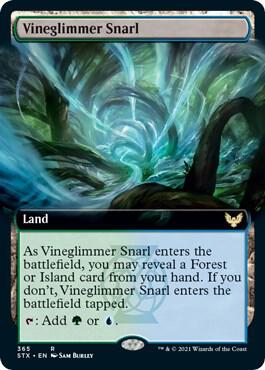 Vineglimmer Snarl (Extended Art) card from Strixhaven: School of Mages