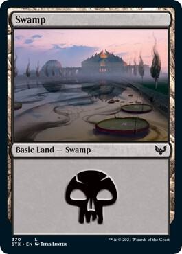 Swamp (370) card from Strixhaven: School of Mages
