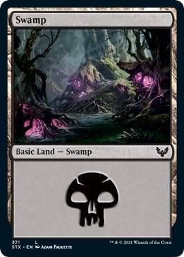 Swamp (371) card from Strixhaven: School of Mages