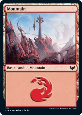 Mountain (372) card from Strixhaven: School of Mages