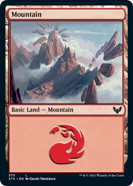 Mountain (373) card from Strixhaven: School of Mages