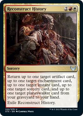 Reconstruct History card from Strixhaven: School of Mages