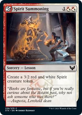 Spirit Summoning card from Strixhaven: School of Mages