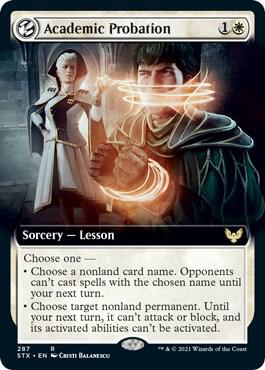 Academic Probation (Extended Art) card from Strixhaven: School of Mages