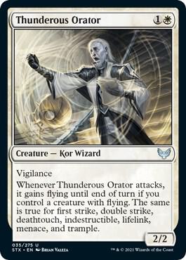 Thunderous Orator card from Strixhaven: School of Mages