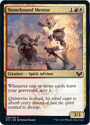 Stonebound Mentor card from Strixhaven: School of Mages