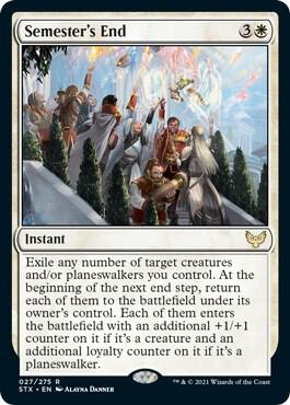 Semester's End card from Strixhaven: School of Mages