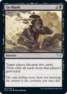 Go Blank card from Strixhaven: School of Mages