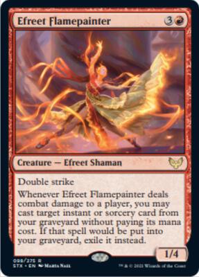 Efreet Flamepainter card from Strixhaven: School of Mages
