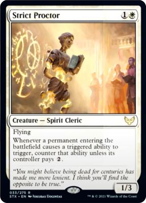 Strict Proctor card from Strixhaven: School of Mages