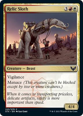 Relic Sloth card from Strixhaven: School of Mages