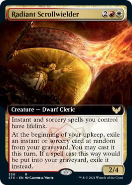 Radiant Scrollwielder (Extended Art) card from Strixhaven: School of Mages