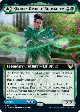 Kianne, Dean of Substance (Extended Art) card from Strixhaven: School of Mages