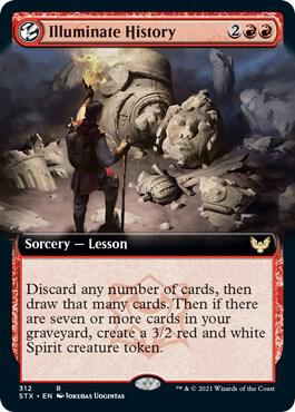 Illuminate History (Extended Art) card from Strixhaven: School of Mages