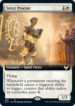 Strict Proctor (Extended Art) card from Strixhaven: School of Mages