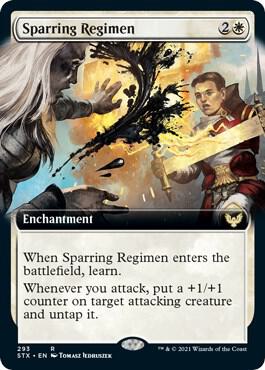 Sparring Regimen (Extended Art) card from Strixhaven: School of Mages